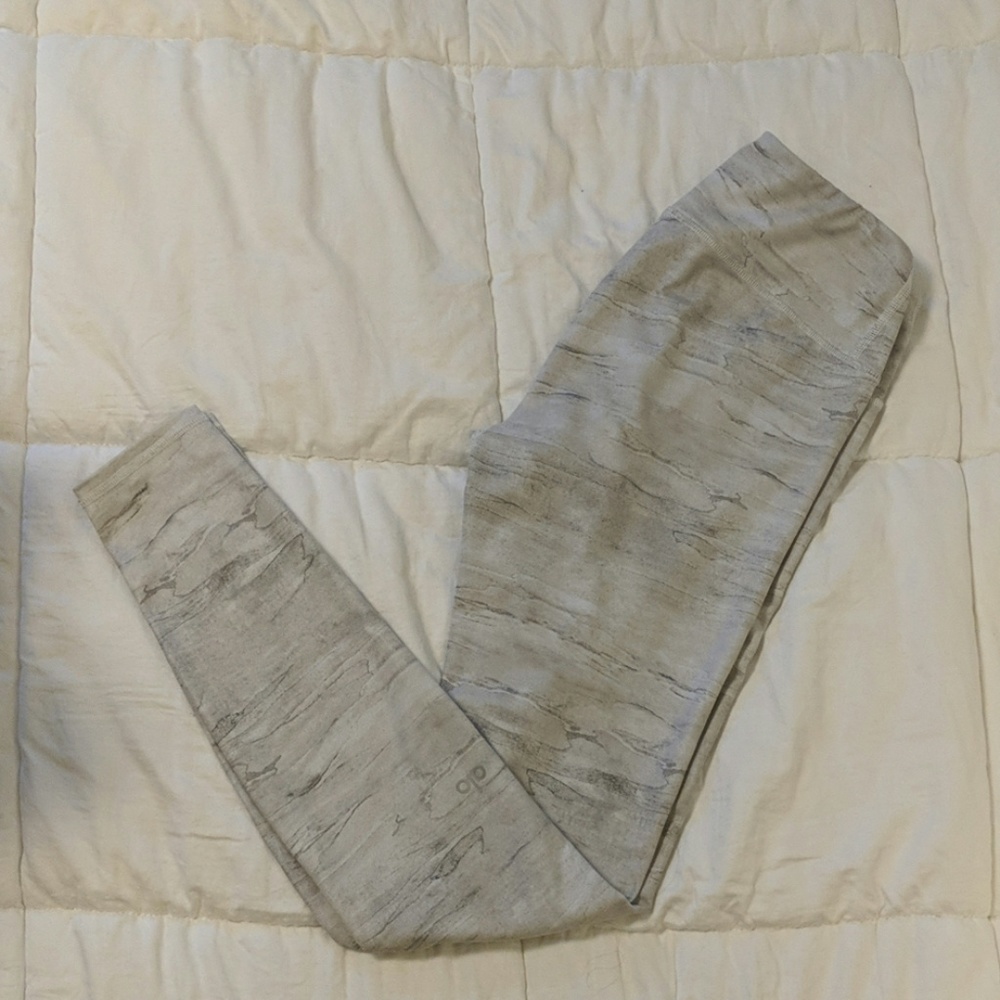 ALO Yoga Pants White Water color design